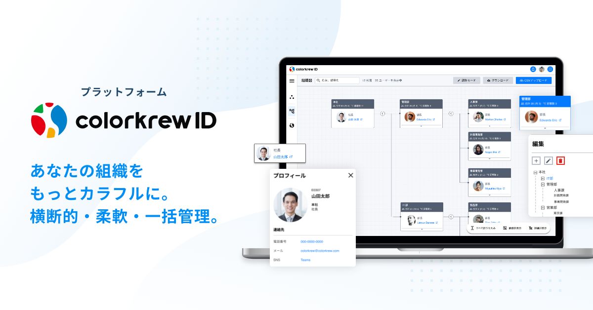 あなたの組織をもっとカラフルに。横断的・柔軟・一括管理「Colorkrew ID」